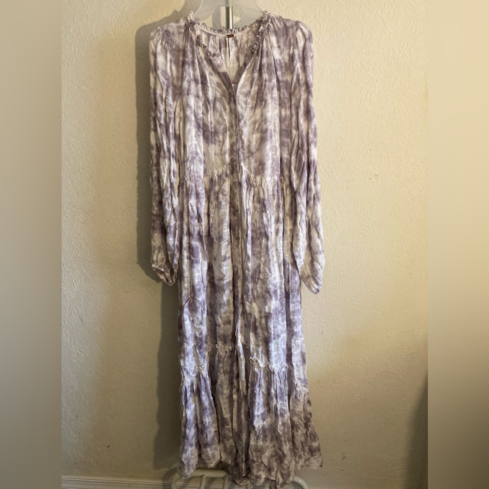 Free People Discontinued Edie Dress white/lavender